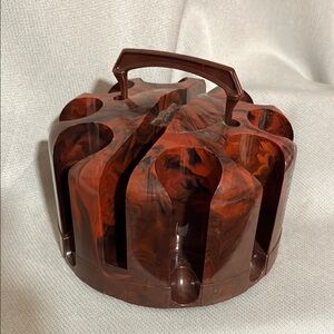 Vintage Poker Chip Card Caddy